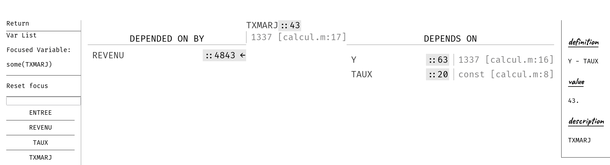 TaxEngine execution tracing tool for debugging